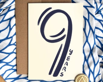 9 Year Sobriety Anniversary Card | AA Gift