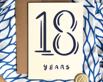 18 Years Sober Card | Luxury Card Stock | Eighteen Years Sobriety Birthday Anniversary | Soberversary Gifts | AA Chip Gift for Men Women