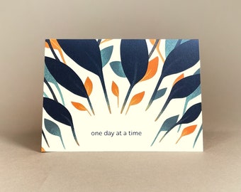 One Day at a Time ODAAT Sobriety Card | Luxury Stock | Soberversary Cards | AA Alcoholics Newcomer in Recovery | Narcotics Anonymous NA