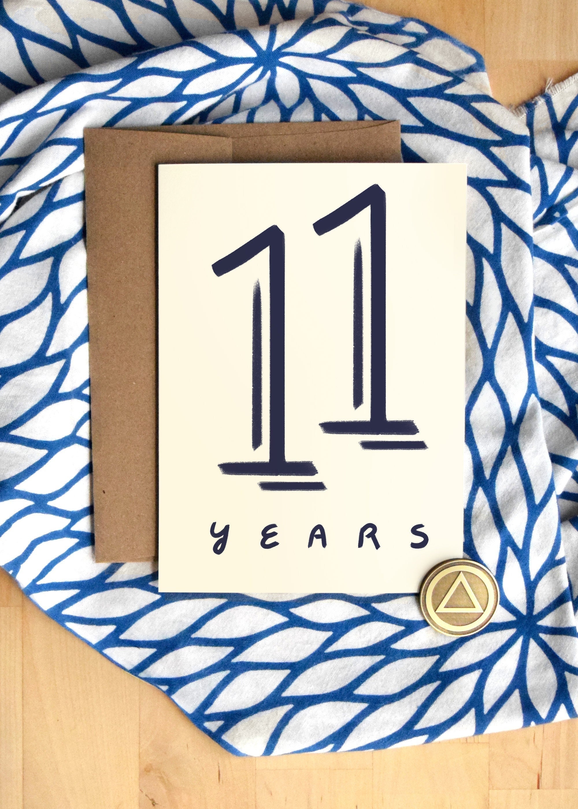 11 Years Sober Anniversary Card: Luxury Card Stock - Etsy