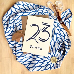 23 Years Sober Card Luxury Card Stock Twenty Three Years Sobriety Anniversary Gifts for Sponsor Sponsee Gifts Soberversary Cards image 6
