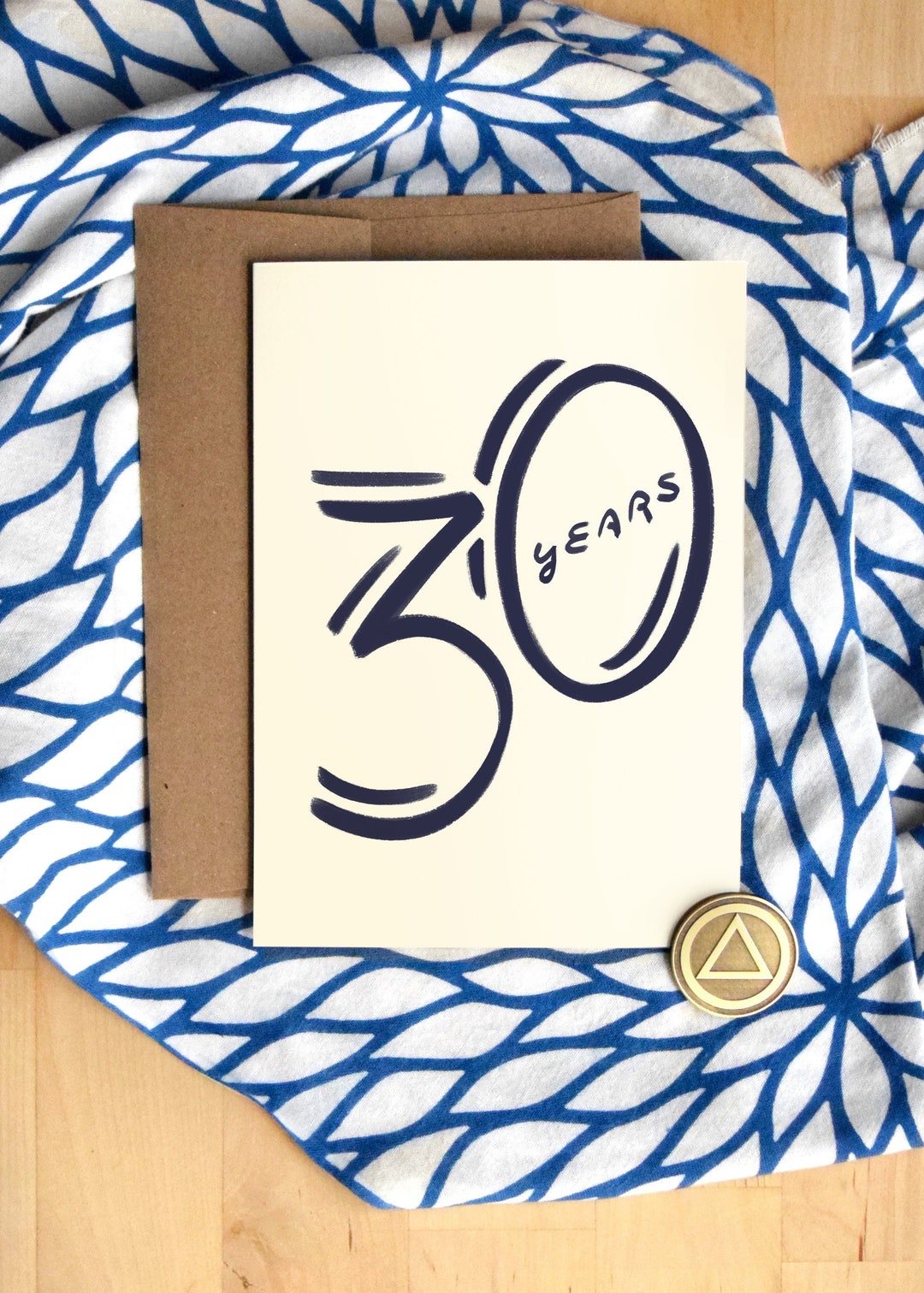 30 Years Sober Card | Luxury Card Stock | Thirty Years Sobriety ...