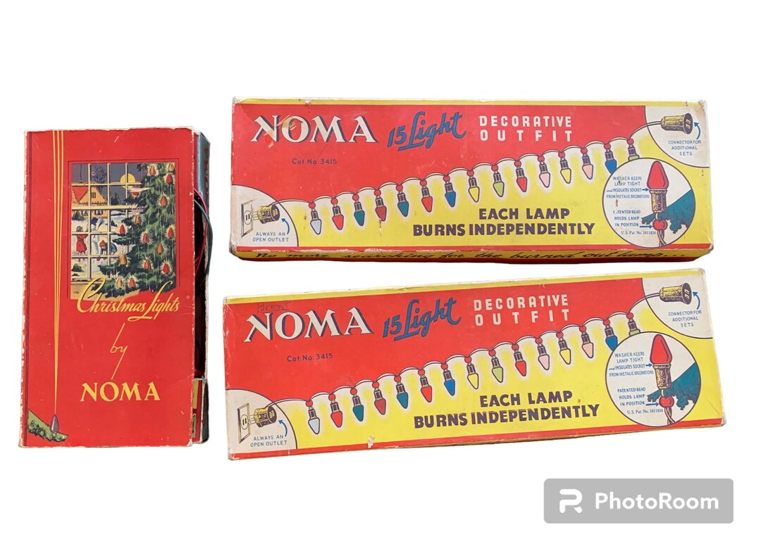 3 Boxes of Vintage Noma Christmas Lights Etsy
