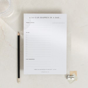 Daily Planner Pad - A lot can happen in a day...