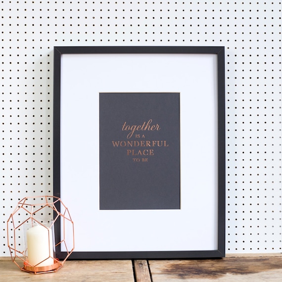 Copper Anniversary Letterpress Art Print
