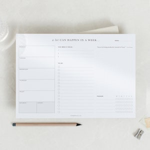 Weekly Planner Pad - A lot can happen in a week