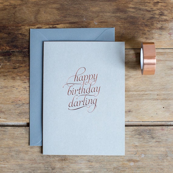 Happy Birthday Darling Greetings Card