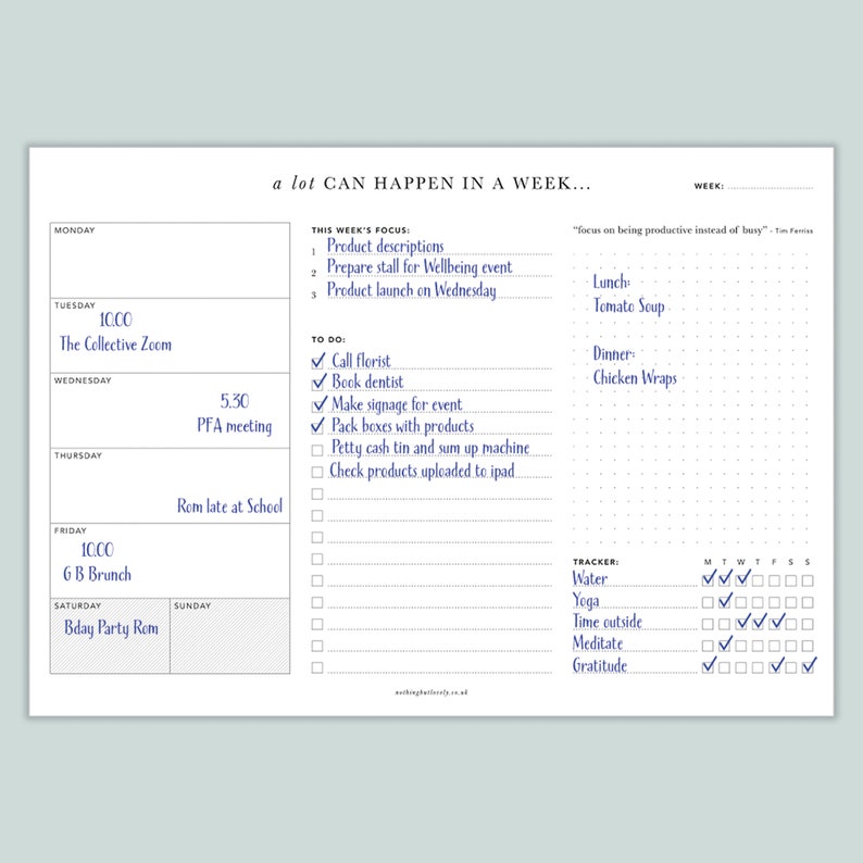 Weekly Planner Pad A lot can happen in a week image 5