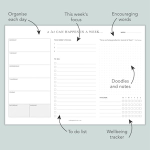 Weekly Planner Pad A lot can happen in a week image 3