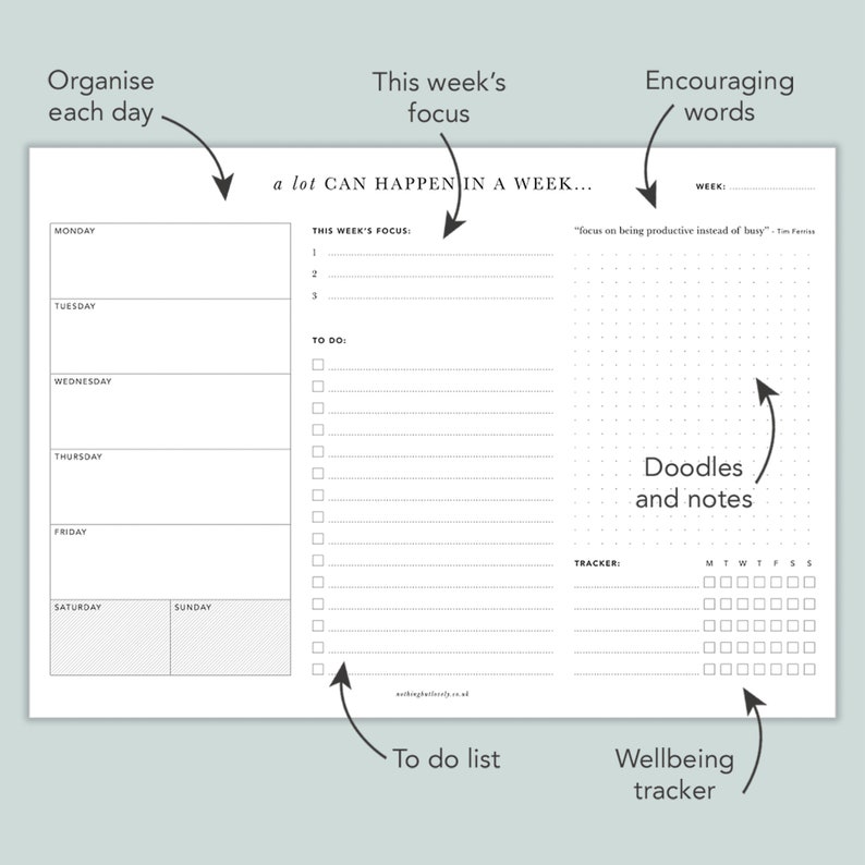 Weekly Planner Pad A lot can happen in a week image 3