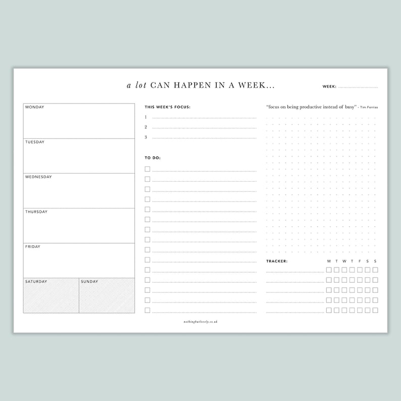 Weekly Planner Pad A lot can happen in a week image 7