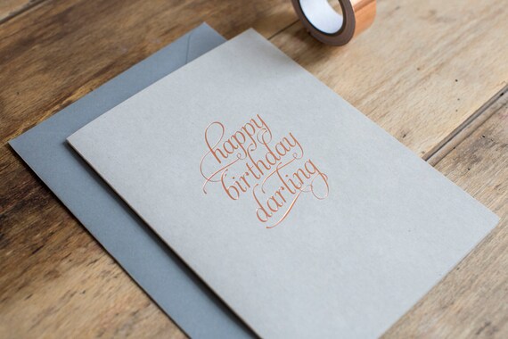 Happy Birthday Darling Greetings Card