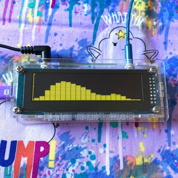 SOUNDWAVE >> OLED Audio Spectrum Analyzer & VU Meter Visuzalizer // glitch multi fx music vaporwave aesthetic led lights