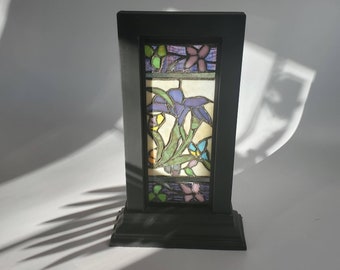 Stand Alone Stained Glass Window, Vintage Home Decor, Stained Glass Decor, Decorative Glass, Treasures by the Gulf, Mother's Day Gift