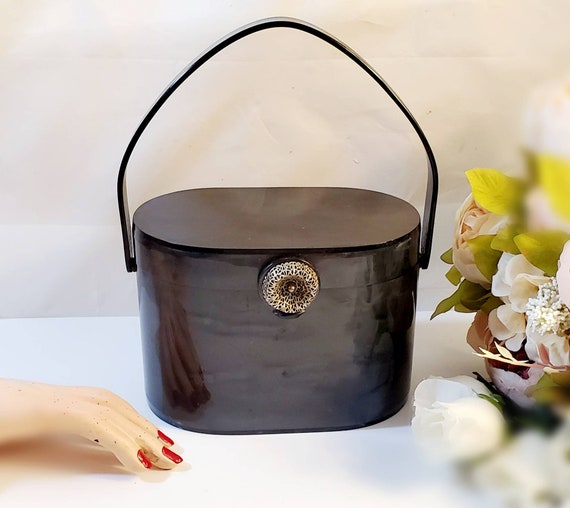 Vintage 1950’s WILARDY Marbled Gray Black Top Hand