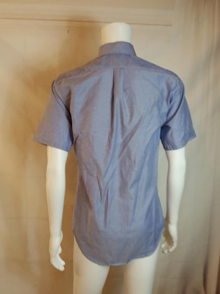 1980s Aigner Blue Chambray Shirt for Men Short Sleeve Summer | Etsy