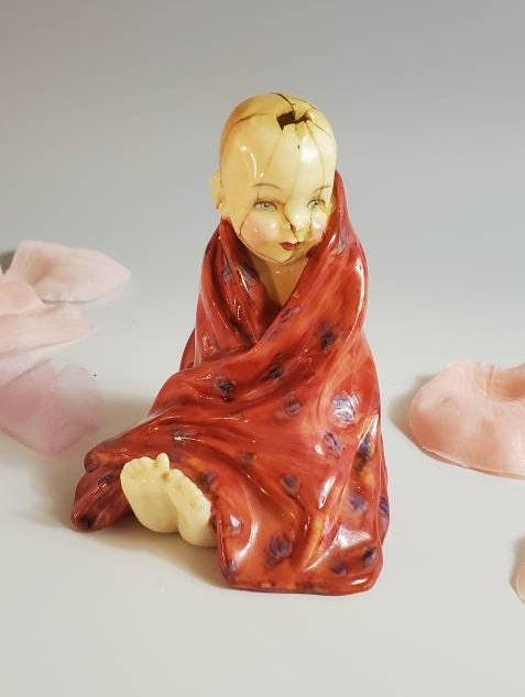 Royal Doulton This Little Pig Figurine HN 2125, Baby Boy Porcelain