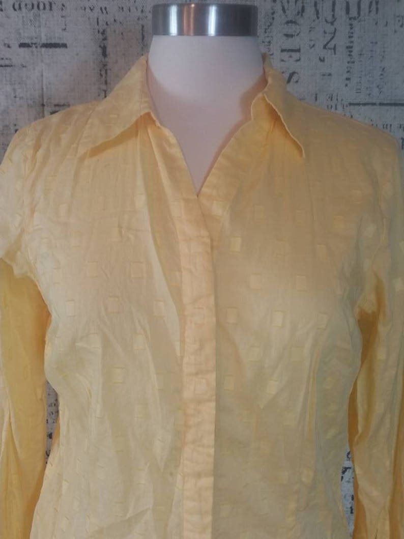 Coldwater Creek Sunshine Yellow Sheer Summer Top Size Medium Vintage 1980s I Summer Beach SwimSuit Cover Up I Casual Friday I Summer CoverUp