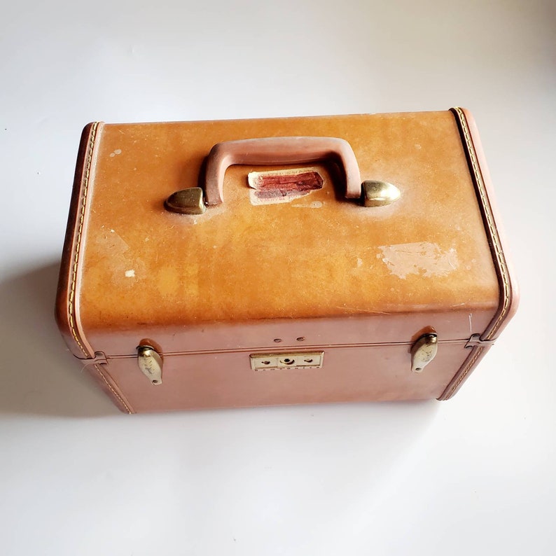 Samsonite Train Case Hard Shell Case With Mirror Inner Etsy