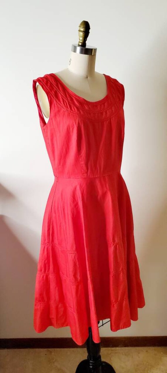 S M Red Sleeveless Dress, Liz Claiborne Dress, Vi… - image 5