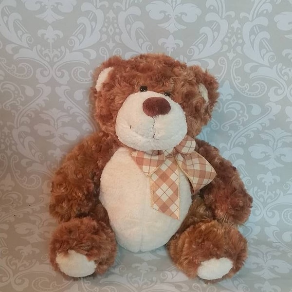 Vintage Teddy Bear, Stuffed Animal, Plushie, Vintage 1990s Childrens Toy, Babys Room Decor, Baby Shower Gift, Nursery Decor, Mom to Be Gift