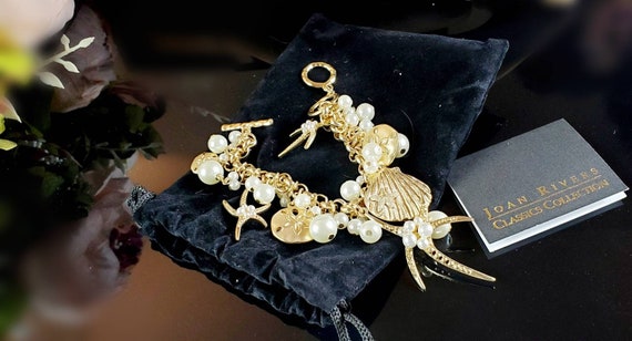 Sea Charm Bracelet by JOAN RIVERS 8 inch Authentic