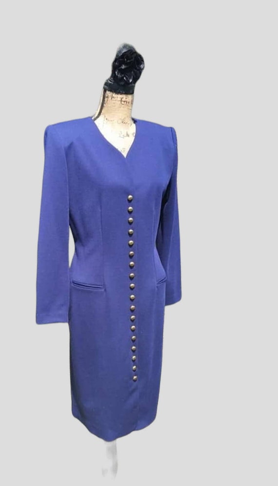 S M 1970s Leslie Fay Dress, Union Label, One Piec… - image 2