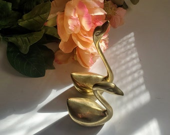 Two Brass Swans, MCM Home Decor, Vintage Home, Gift Ideas, Small Gift, Mother's Day, Gift for Her, Treasures by the Gulf, Easter Decor