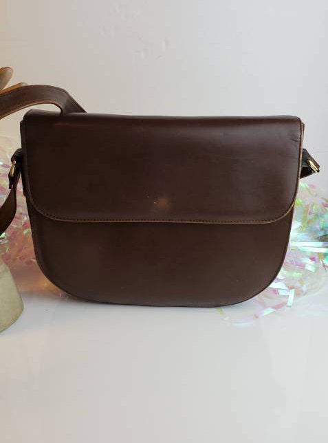 Saks Fifth Avenue Brown Leather Shoulder bag | Etsy