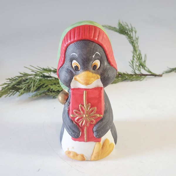 Cute Penguin Bell Ornament by Jasco, Vintage 1970s, Christmas Tree Ornaments, HOliday Decor, Gift Ideas, Holiday Home, Treasures by the Gulf