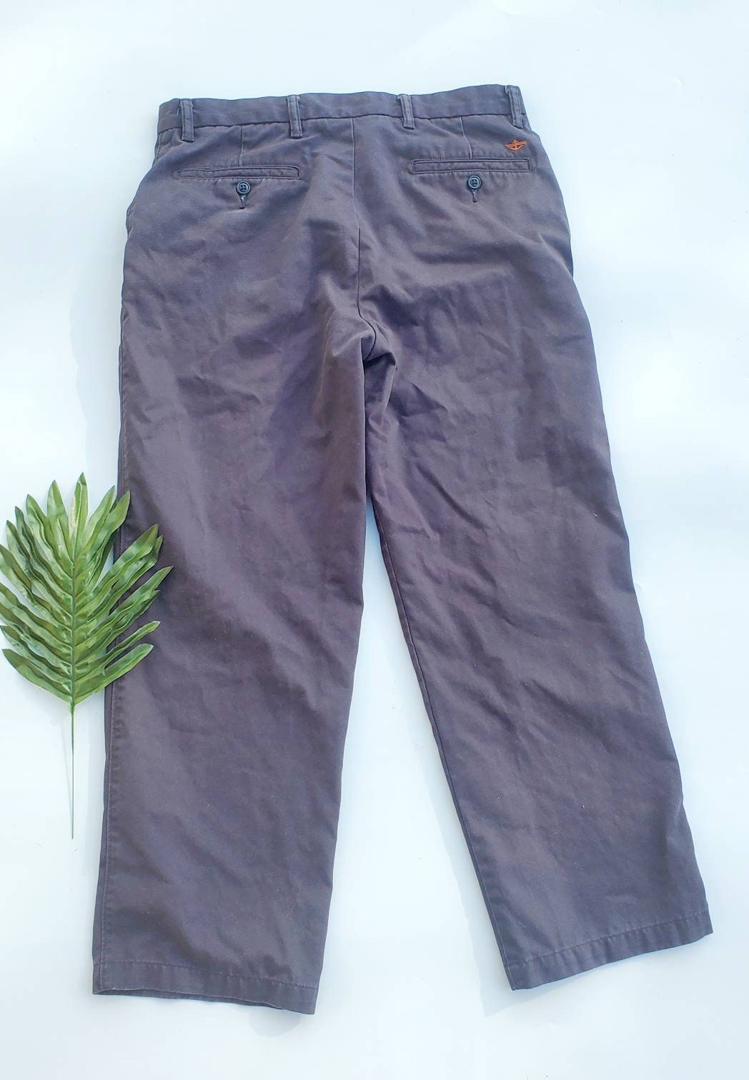 Blue Work Pants Men Vintage 80s Military Chore Pants Trousers Men