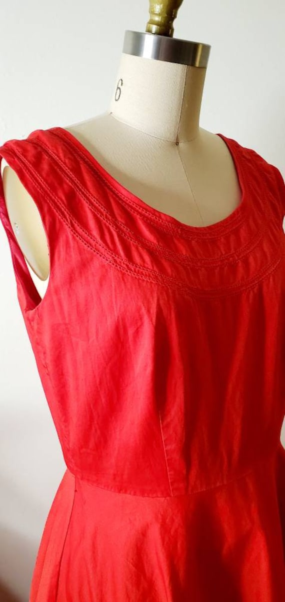 S M Red Sleeveless Dress, Liz Claiborne Dress, Vi… - image 6