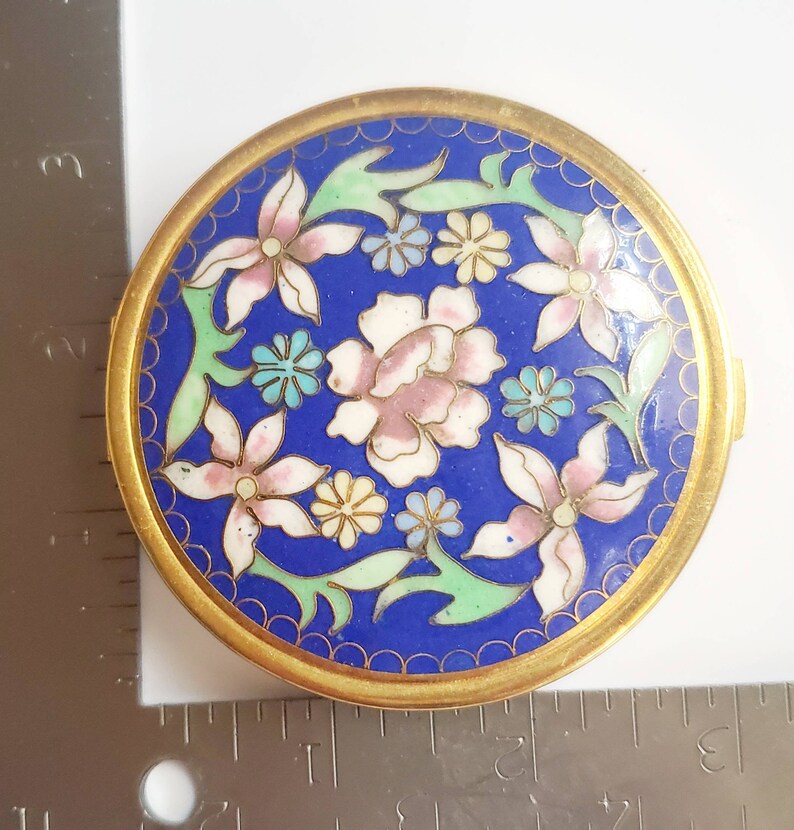 Vintage Cloisonne Compact Mirror Compact Gifts for Her Etsy