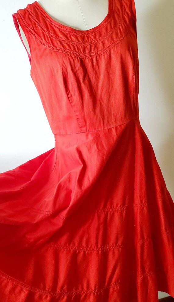 S M Red Sleeveless Dress, Liz Claiborne Dress, Vi… - image 4