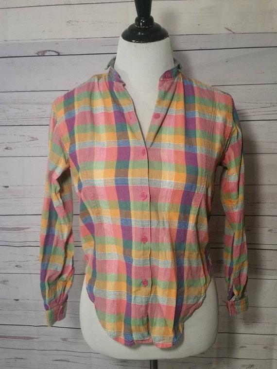 XS S Color Block Top, 80s Middy British Raj, Kids… - image 2