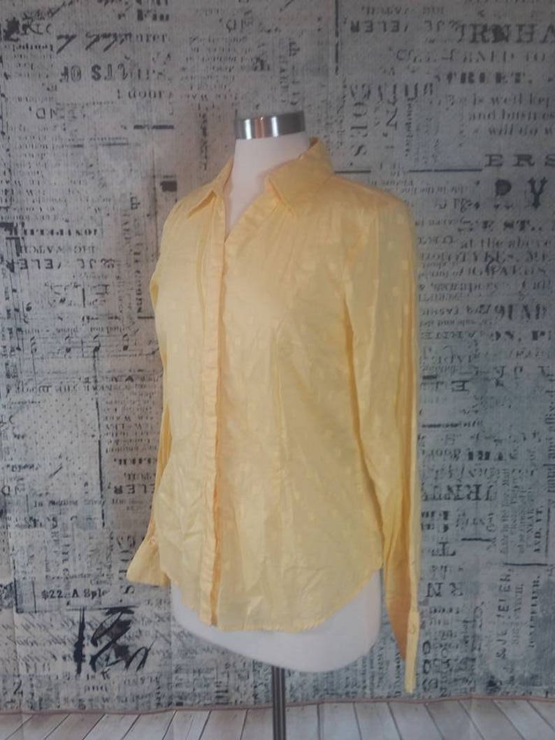 Coldwater Creek Sunshine Yellow Sheer Summer Top Size Medium Vintage 1980s I Summer Beach SwimSuit Cover Up I Casual Friday I Summer CoverUp