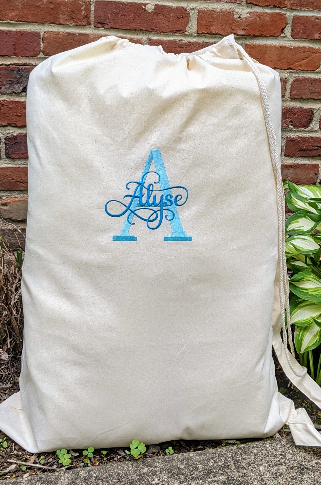 Monogrammed Laundry Bag With Letter and Name Laundry Bag With Monogram