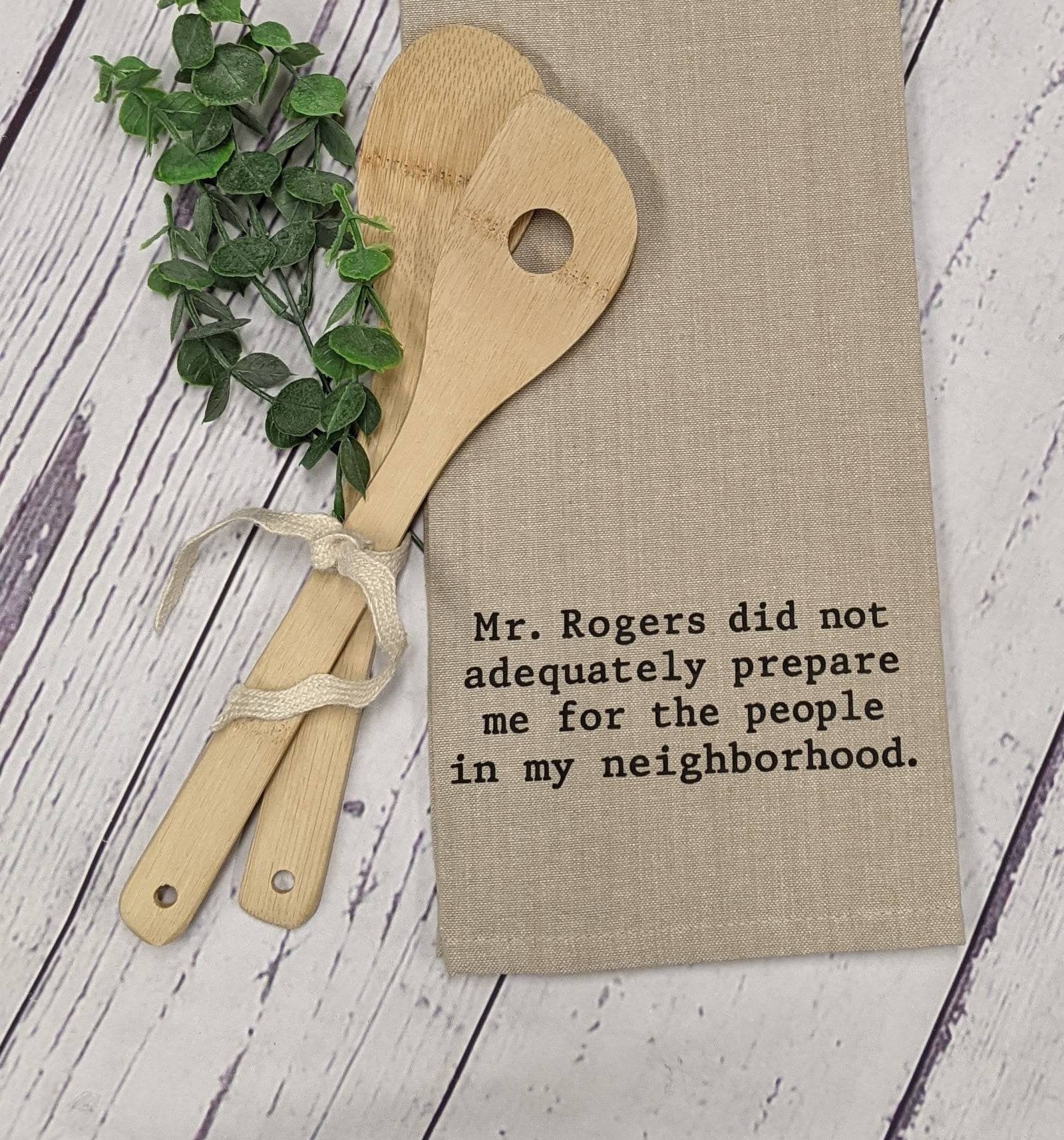 Waffle More Considerate Pancake Tea Towel Gifts Mr.rogers Etsy