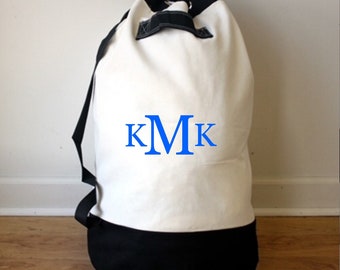 Monogrammed Laundry Bag- Personalized  | Graduation | Camping Bag | Beach Bag | Birthday Gift | College | Grad Gift