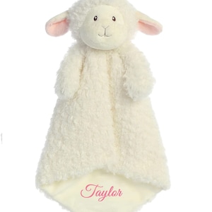 Personalized Lamb animal lovey | animal blanket | lovey |personalized blanket | Prayer Lamb | baby gift | Baptism | Christening gift