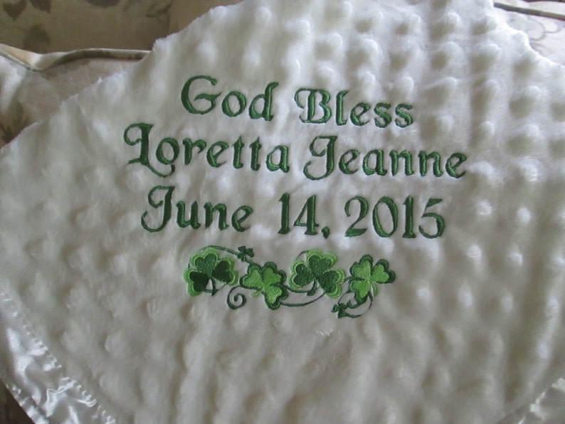 Personalized Embroidered Baby Blanket / A bit of Irish Etsy