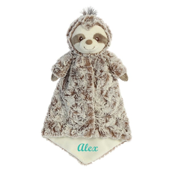 Personalized Sloth lovey | animal blanket | Farm | lovey | personalized blanket | security blanket | baby gift | custom baby gift