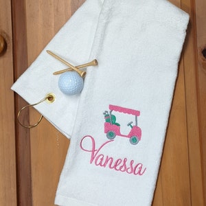 Personalized Monogrammed Golf Towel -- Ladies/Girls/ Golf Gift/ Golf Team/ Golf Cart / You design it, we create it!