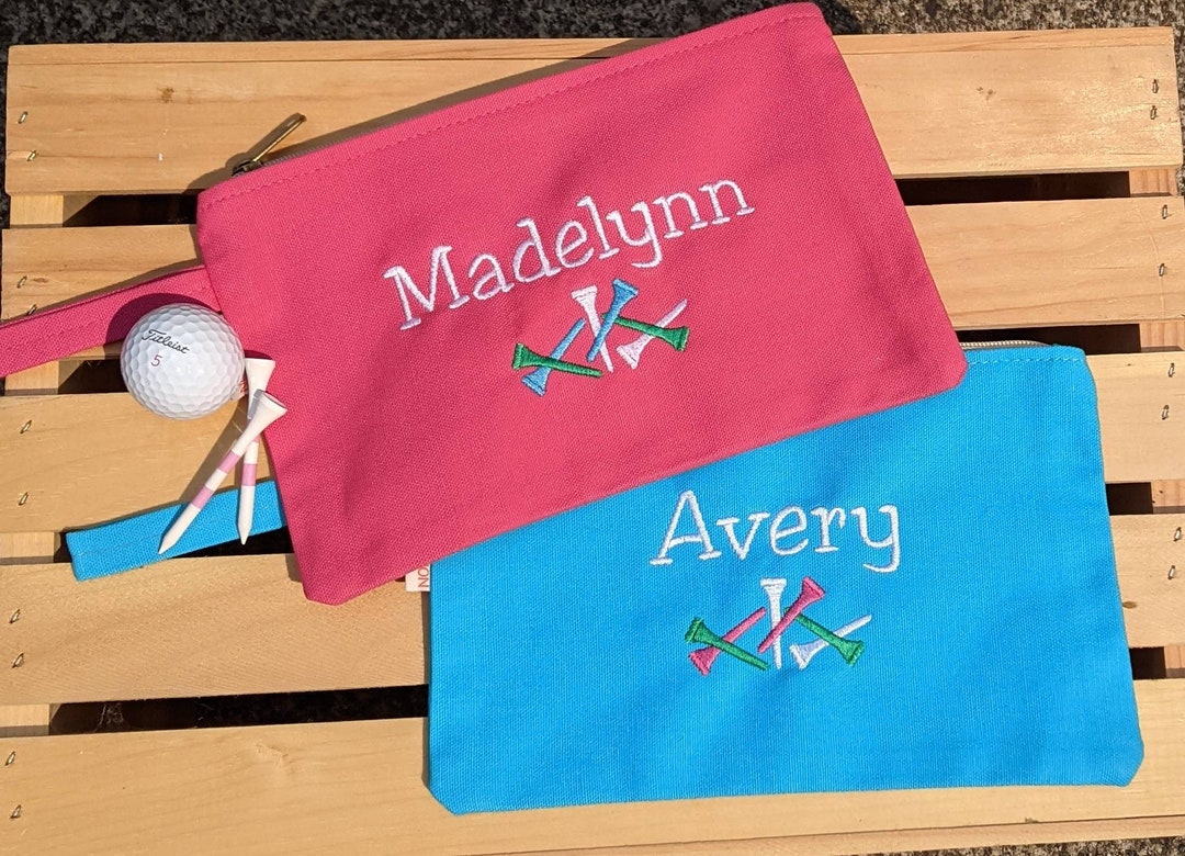 Personalized Golf Accessory Pouch/embroidered/accessory Bag/cosmetic