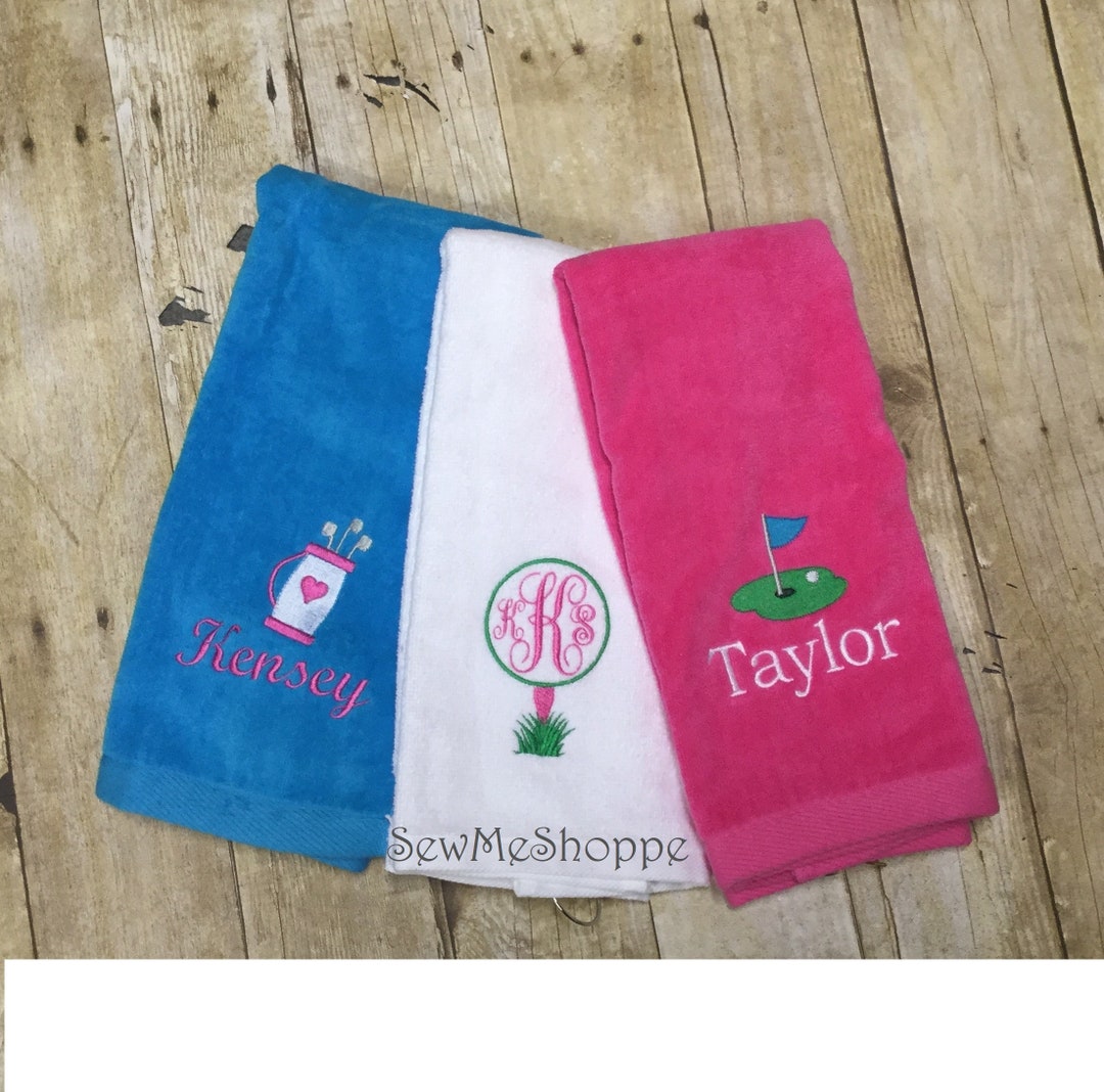Personalized Monogrammed Golf Towel Ladies/girls/ Golf Gift/ Golf Team