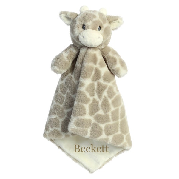 Personalized Giraffe lovey | animal blanket | lovey | personalized blanket | security blanket  | custom baby gift | baby boy | baby girl