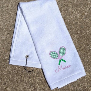 Monogrammed / Personalized Tennis Towel / Mom/ Tennis Team / Senior Gifts / Bridesmaids