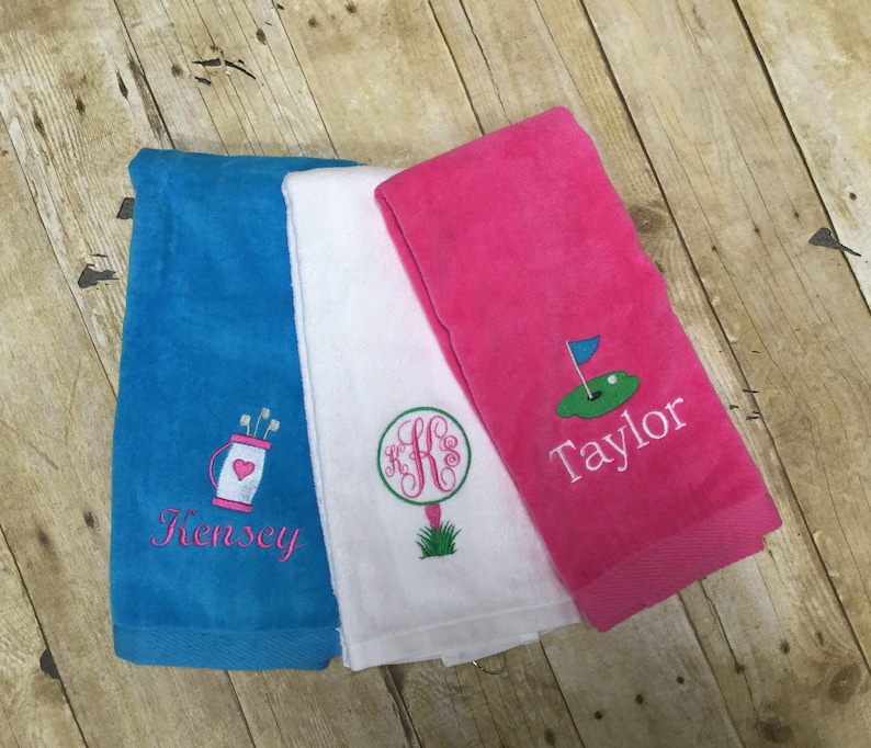 Personalized Monogrammed Golf Towel Ladies/girls/ Golf Etsy