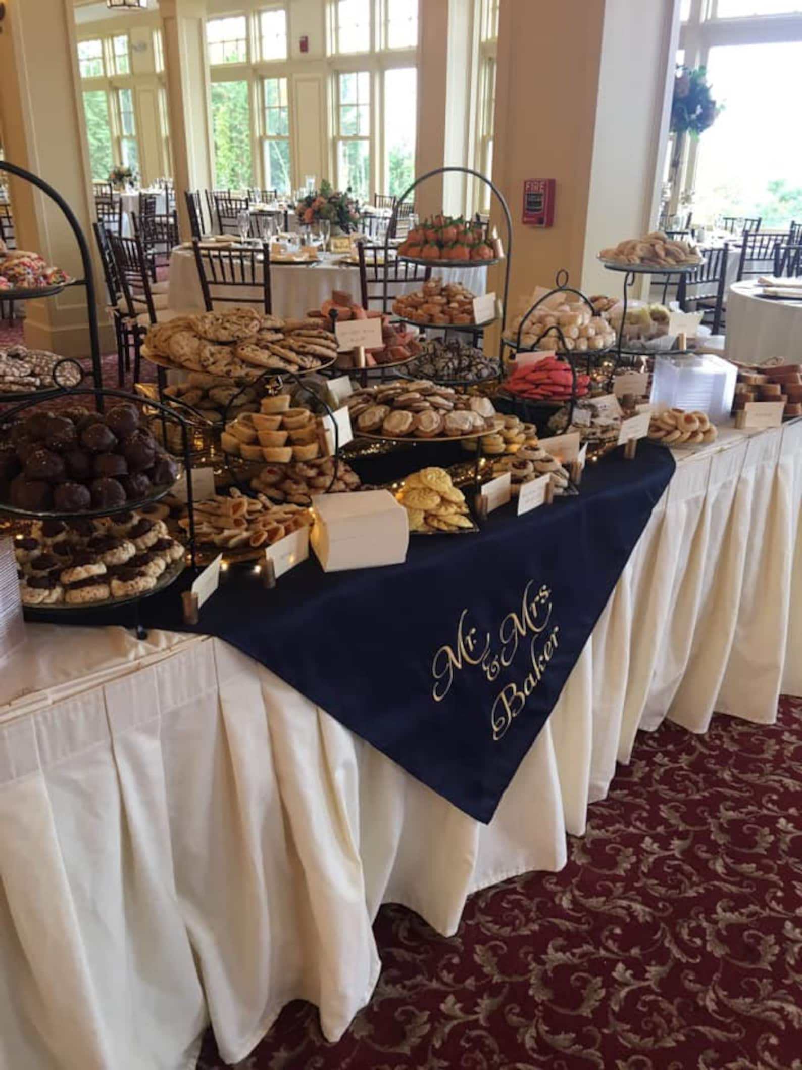 Personalized Dessert Tablecloth / Wedding Sign / Cookie Table Etsy