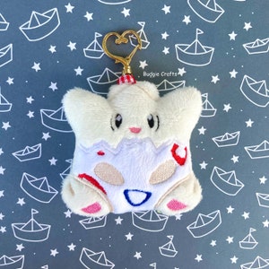 Baby Egg Fairy Pocket Friend Embroidered Plush Keychain Christmas Anime Game Ornament Bag Charm Heisei Retro Junimocore